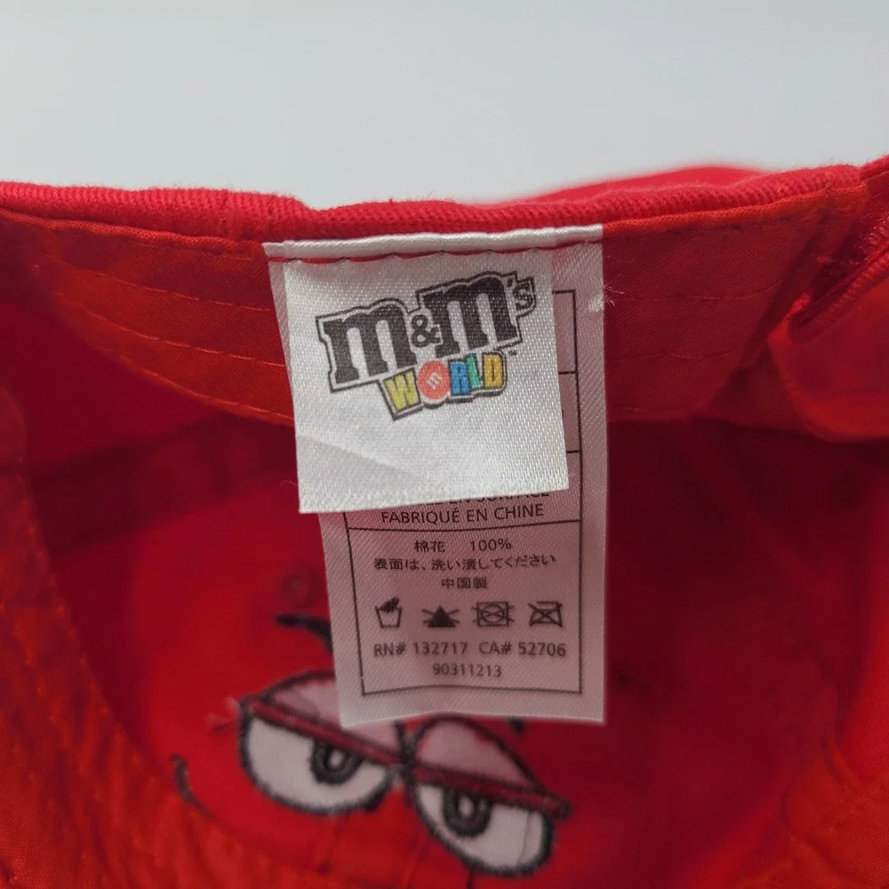 Youth M&M's World Hat Adjustable Red Character Casual Halloween Costume Cotton